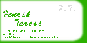 henrik tarcsi business card